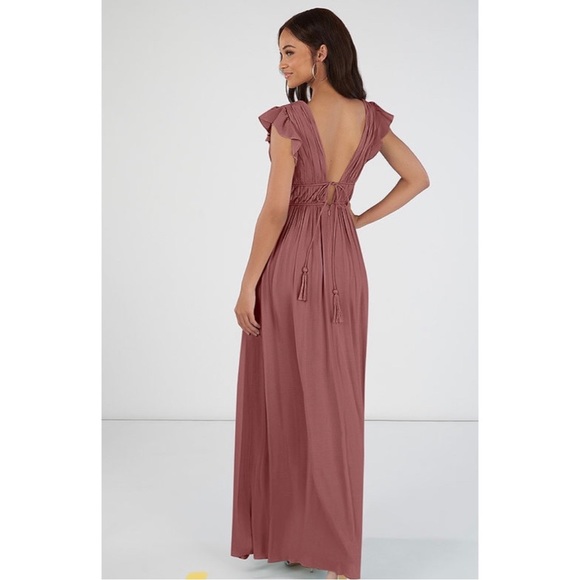 Azazie Santorini Desert Rose Dress Size A12 - Picture 3 of 14